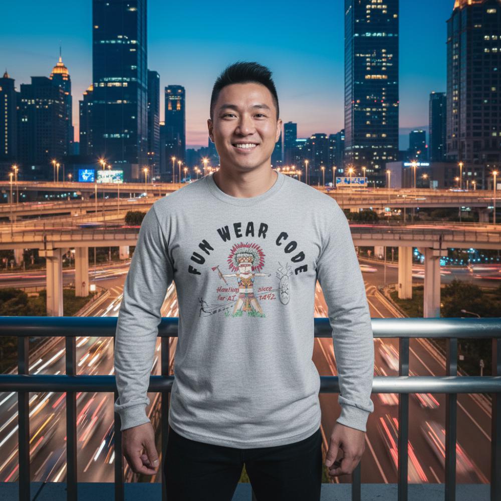 Cozy Long Sleeve Sweatshirt – Special Edition American Indian Graphic Sweatshirt | FunWearCode