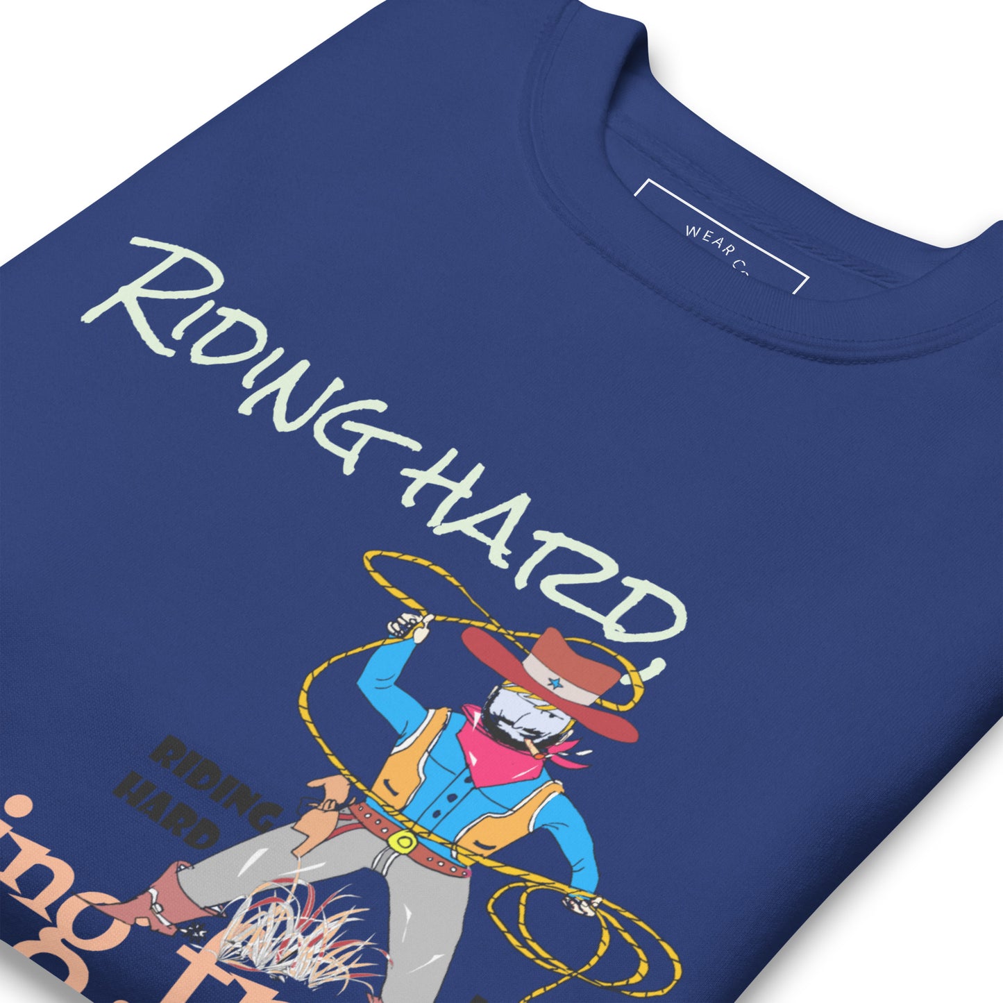 Premium Cozy Long Sleeve T-shirt – Classic Cowboy Graphic Sweatshirt | FunWearCode