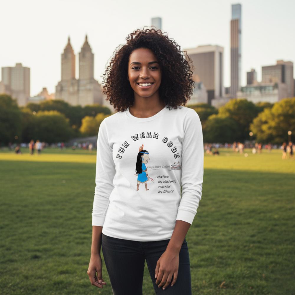 Cozy Long Sleeve Sweatshirt – Special Edition American Indian Graphic Sweatshirt | FunWearCode