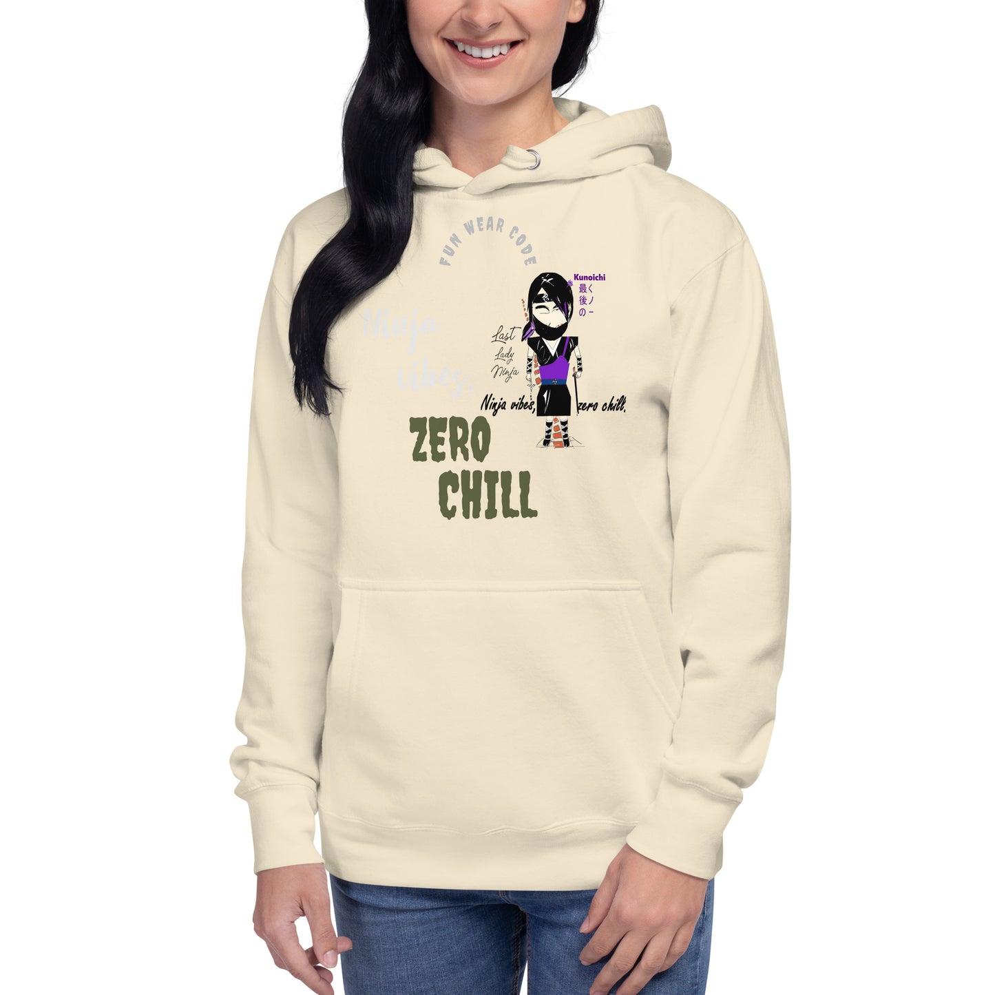 Soft & Warm Pullover Hoodie – Lady Ninja Graphic Design for Women | FunWearCode