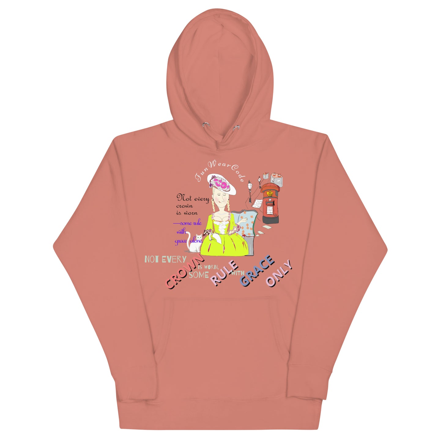 Trendy Vintage English Lady Hoodie – Stylish Retro Streetwear | FunWearCode