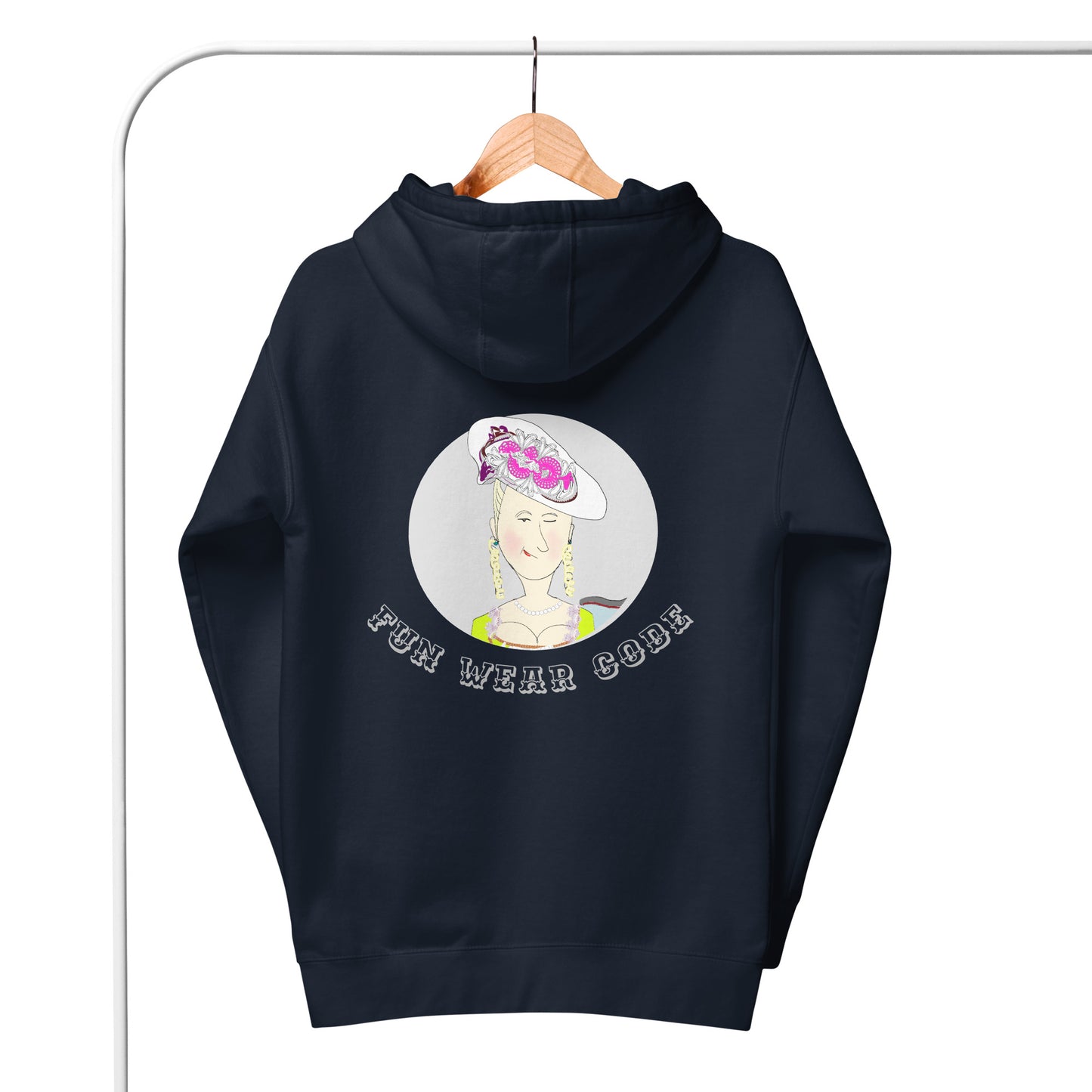 Trendy Vintage English Lady Hoodie – Stylish Retro Streetwear | FunWearCode