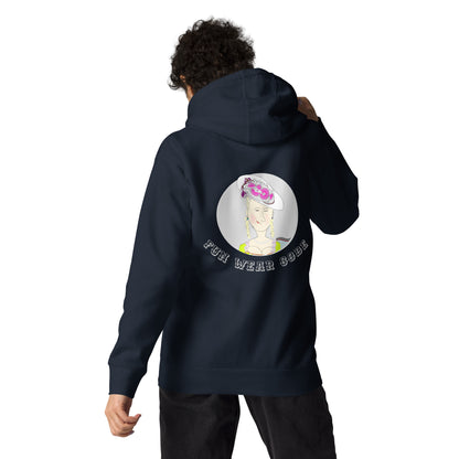 Trendy Vintage English Lady Hoodie – Stylish Retro Streetwear | FunWearCode