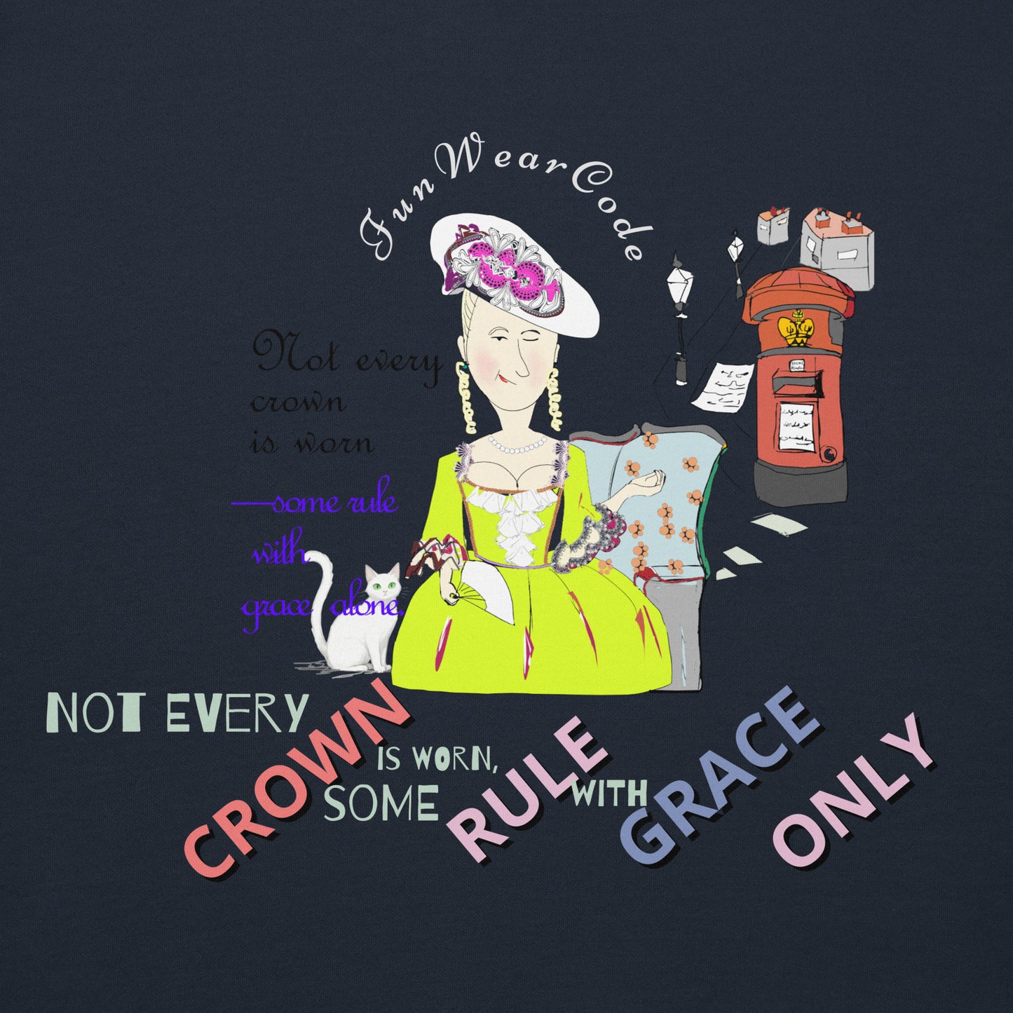 Trendy Vintage English Lady Hoodie – Stylish Retro Streetwear | FunWearCode