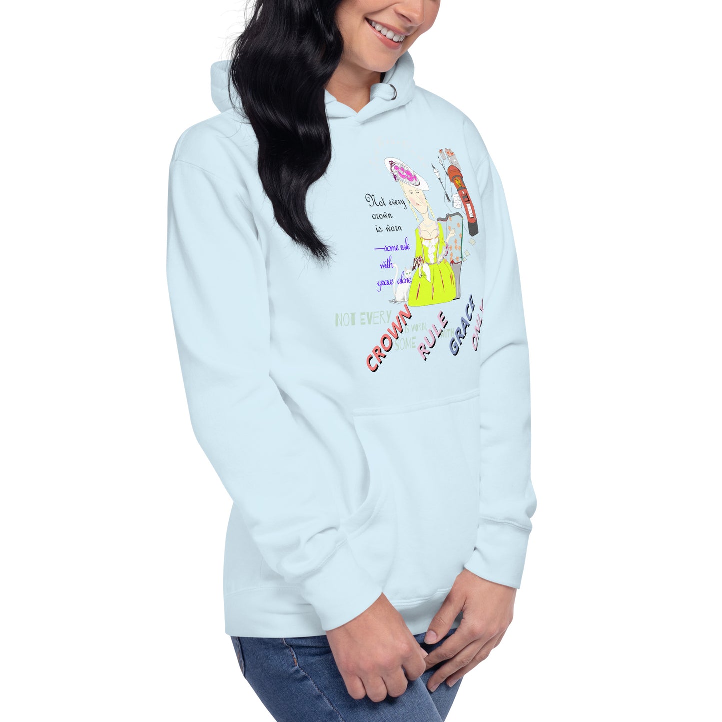 Trendy Vintage English Lady Hoodie – Stylish Retro Streetwear | FunWearCode