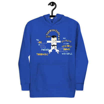 Judo Cartoon Graphic Hoodie – Fun Martial Arts | FunWearCode