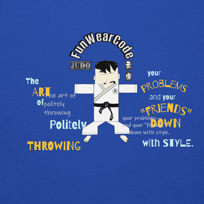 Judo Cartoon Graphic Hoodie – Fun Martial Arts | FunWearCode