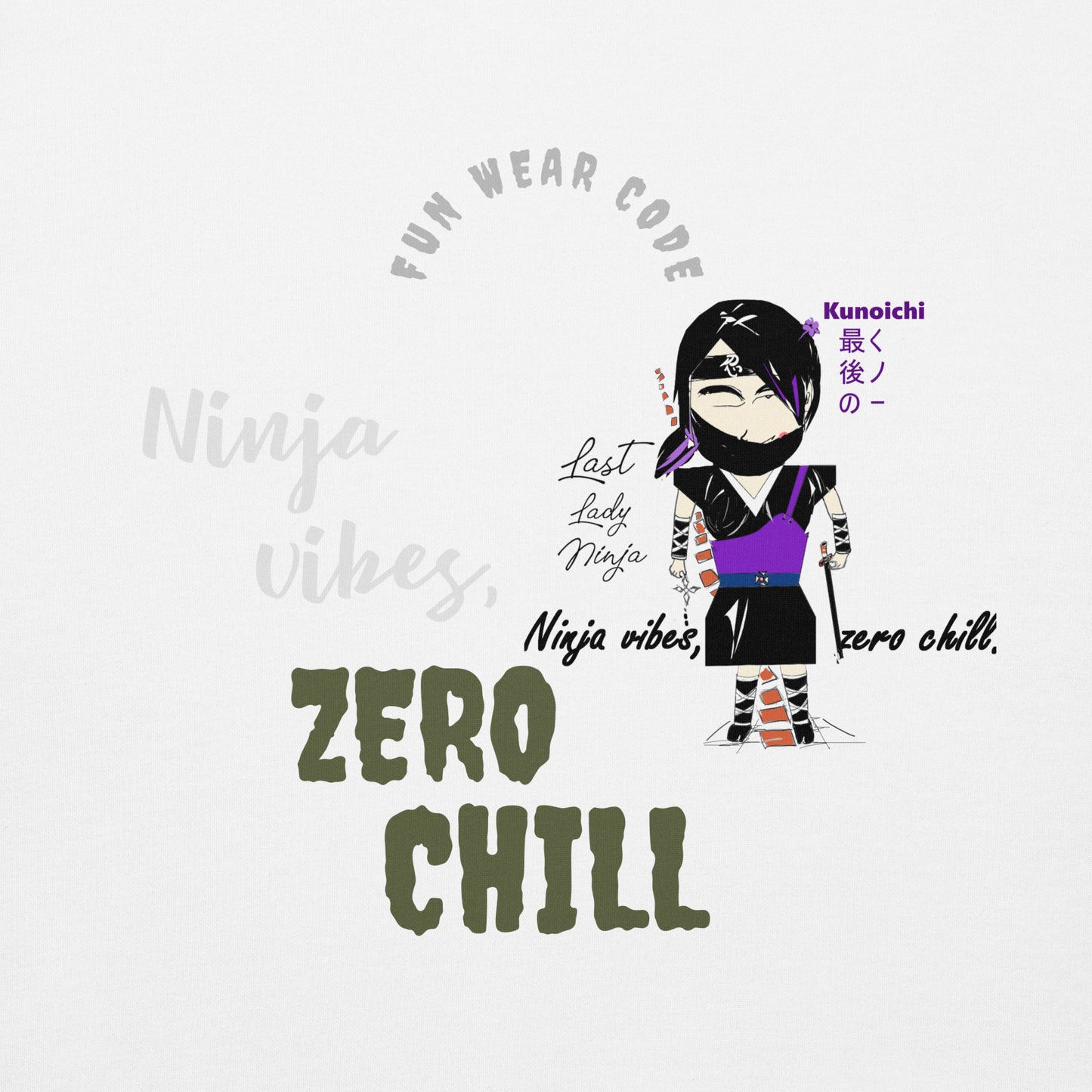 Soft & Warm Pullover Hoodie – Lady Ninja Graphic Design for Women | FunWearCode