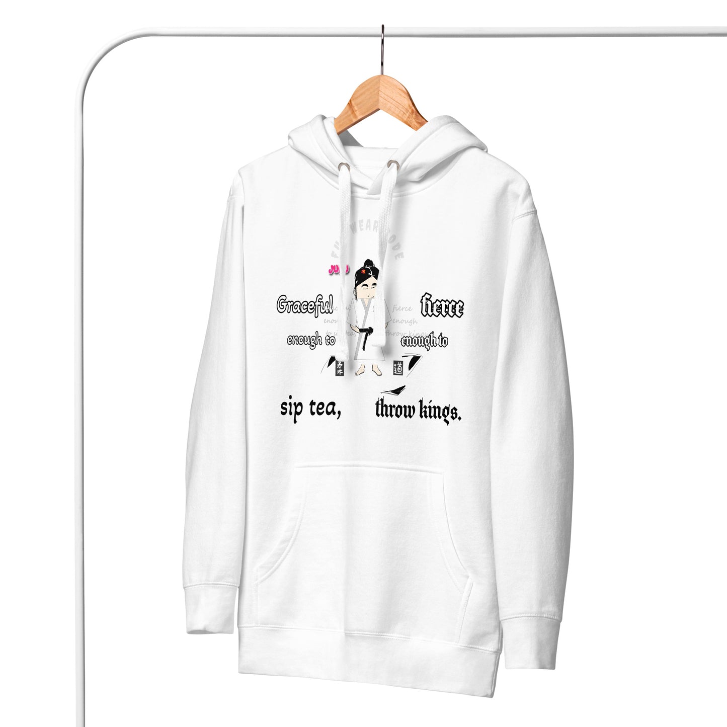 Judo Lady Graphic Cartoon Hoodie – Fun Martial Arts Sweatshirt | FunWearCode