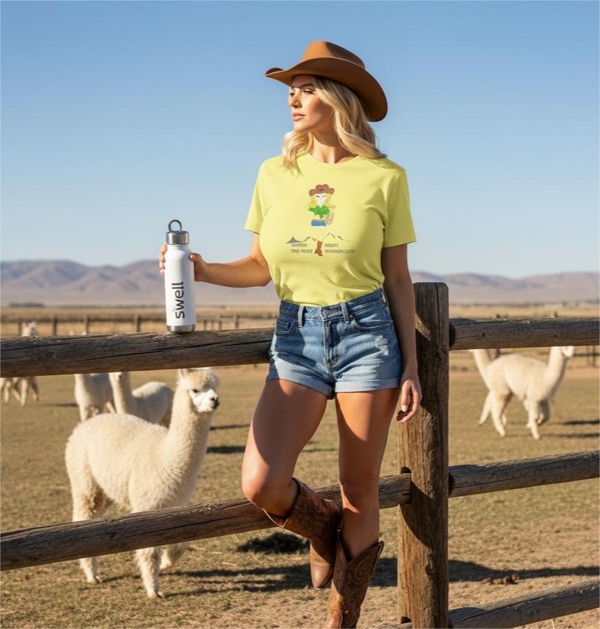 Cowgirl Graphic T-shirt - Classic American Style Tee for Fun-Loving Souls | FunWearCode