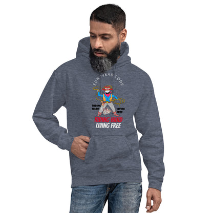 Unisex Cowboy Graphic Hoodie – Vintage Western Style Design | FunWearCode