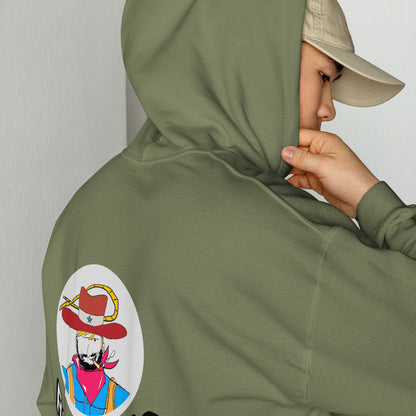 Unisex Cowboy Graphic Hoodie – Vintage Western Style Design | FunWearCode