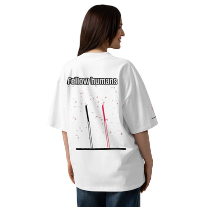 Unisex Organic Oversized High Neck T-Shirt — Human & Space 'Explore' Collection