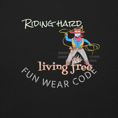 Premium Cozy Long Sleeve T-shirt – Classic Cowboy Graphic Sweatshirt | FunWearCode