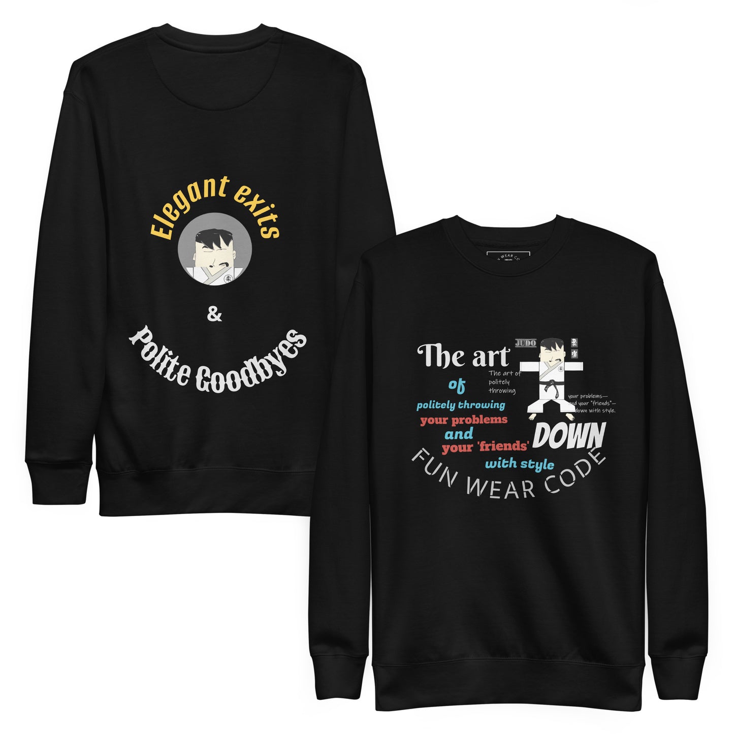 Judo Theme Long Sleeve Tee – Fun Martial Arts Shirt | FunWearCode