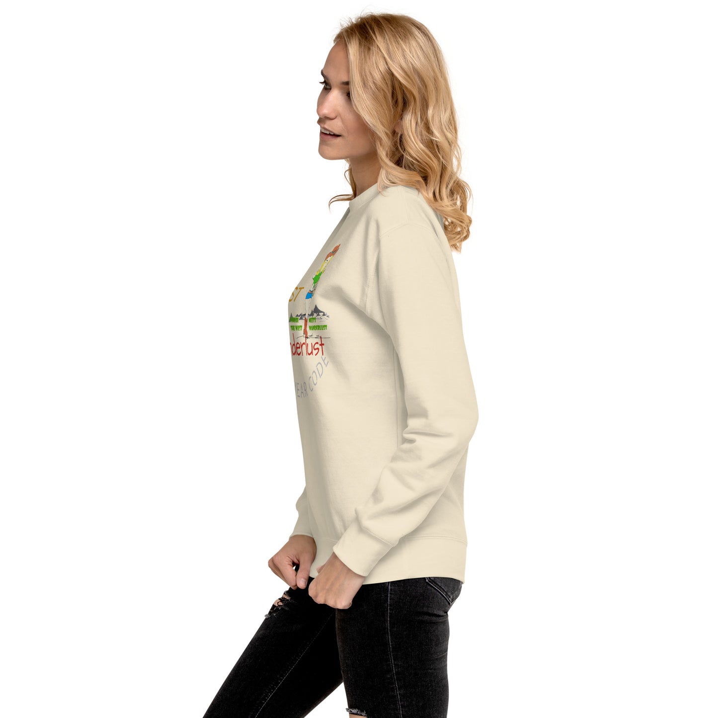 Premium Cozy Long Sleeve T-shirt – Classic Cowgirl Graphic Sweatshirt | FunWearCode