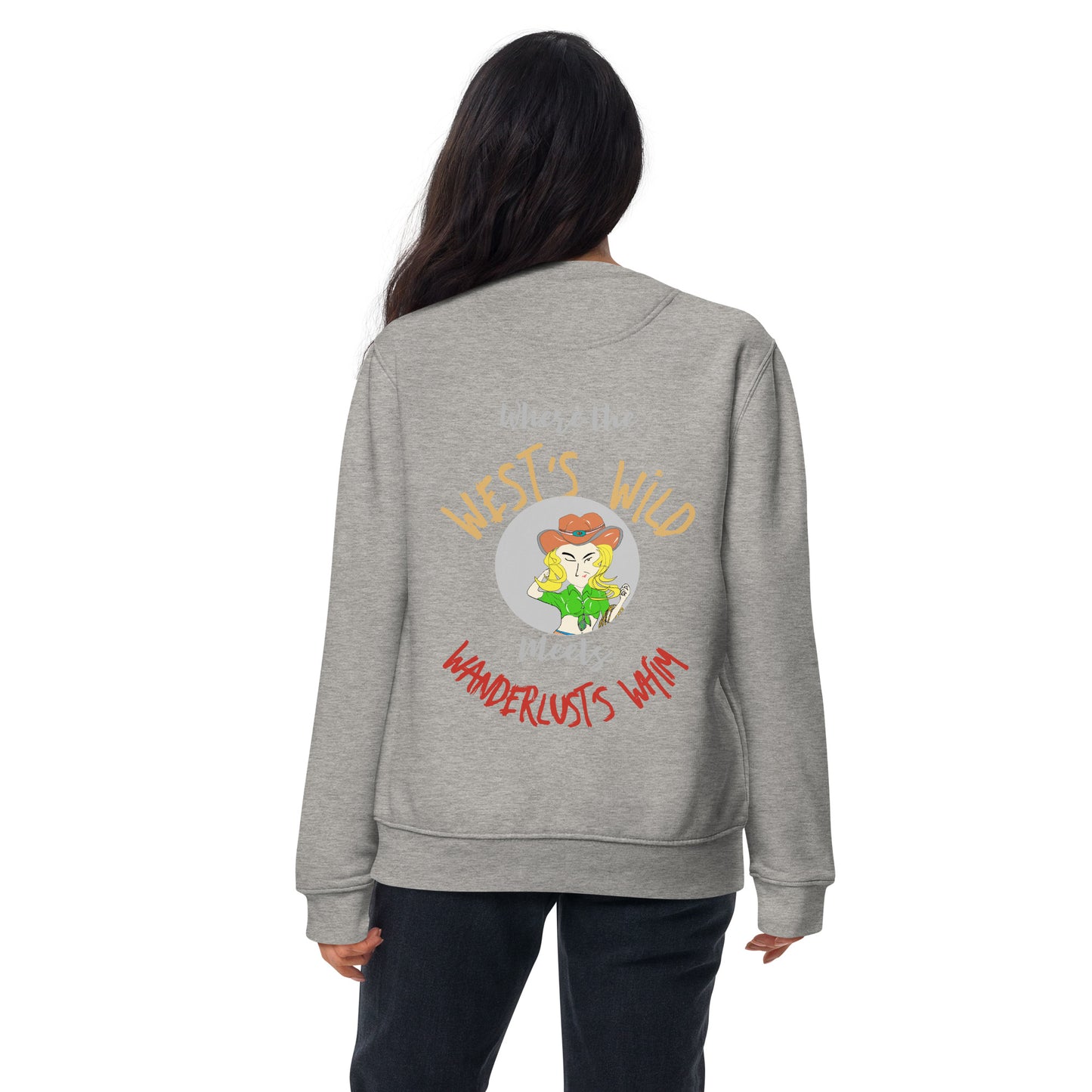 Premium Cozy Long Sleeve T-shirt – Classic Cowgirl Graphic Sweatshirt | FunWearCode