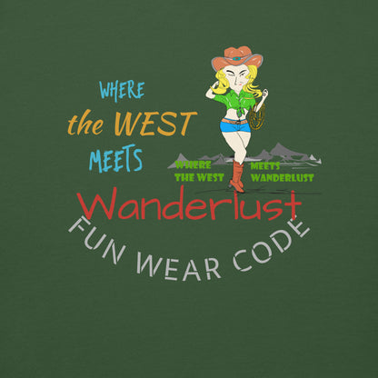 Premium Cozy Long Sleeve T-shirt – Classic Cowgirl Graphic Sweatshirt | FunWearCode