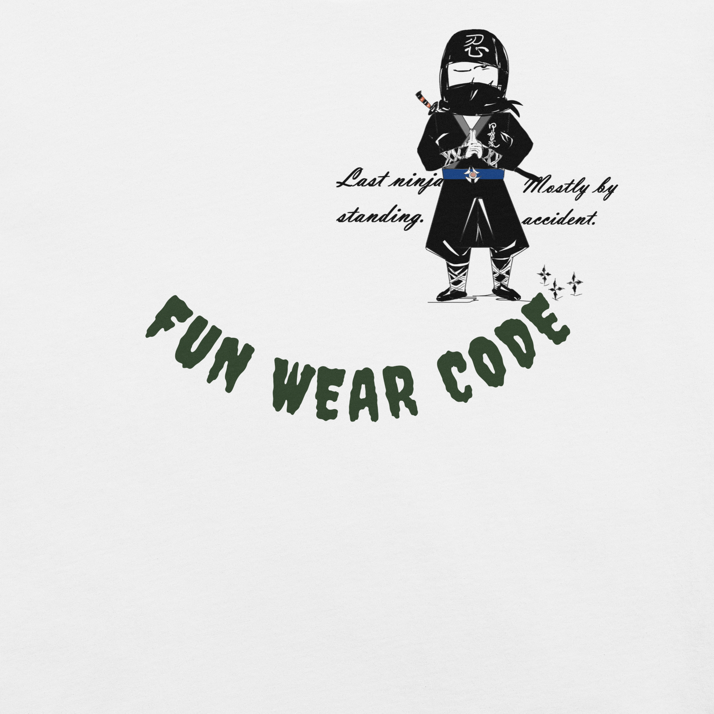 Playful Ninja Theme  T-Shirt – Japanese Martial Arts Iconic Tee | FunWearCode