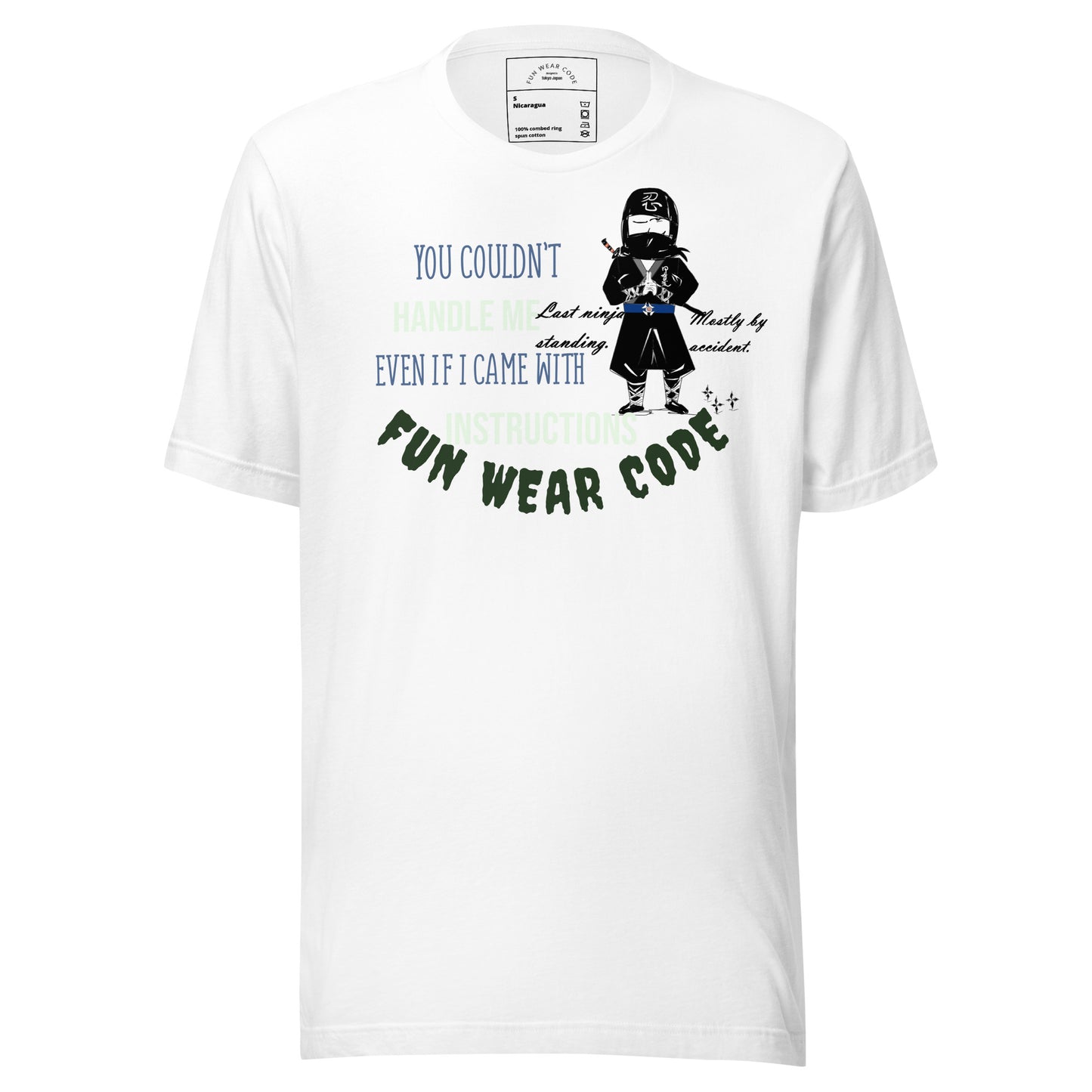 Playful Ninja Theme  T-Shirt – Japanese Martial Arts Iconic Tee | FunWearCode