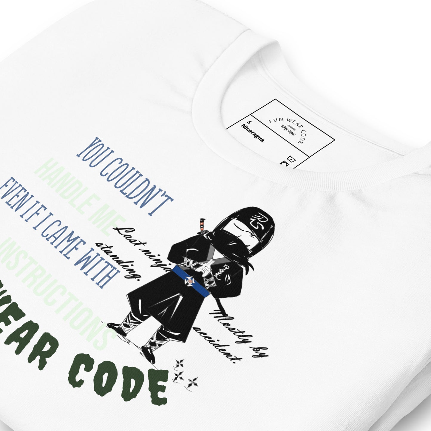 Playful Ninja Theme  T-Shirt – Japanese Martial Arts Iconic Tee | FunWearCode