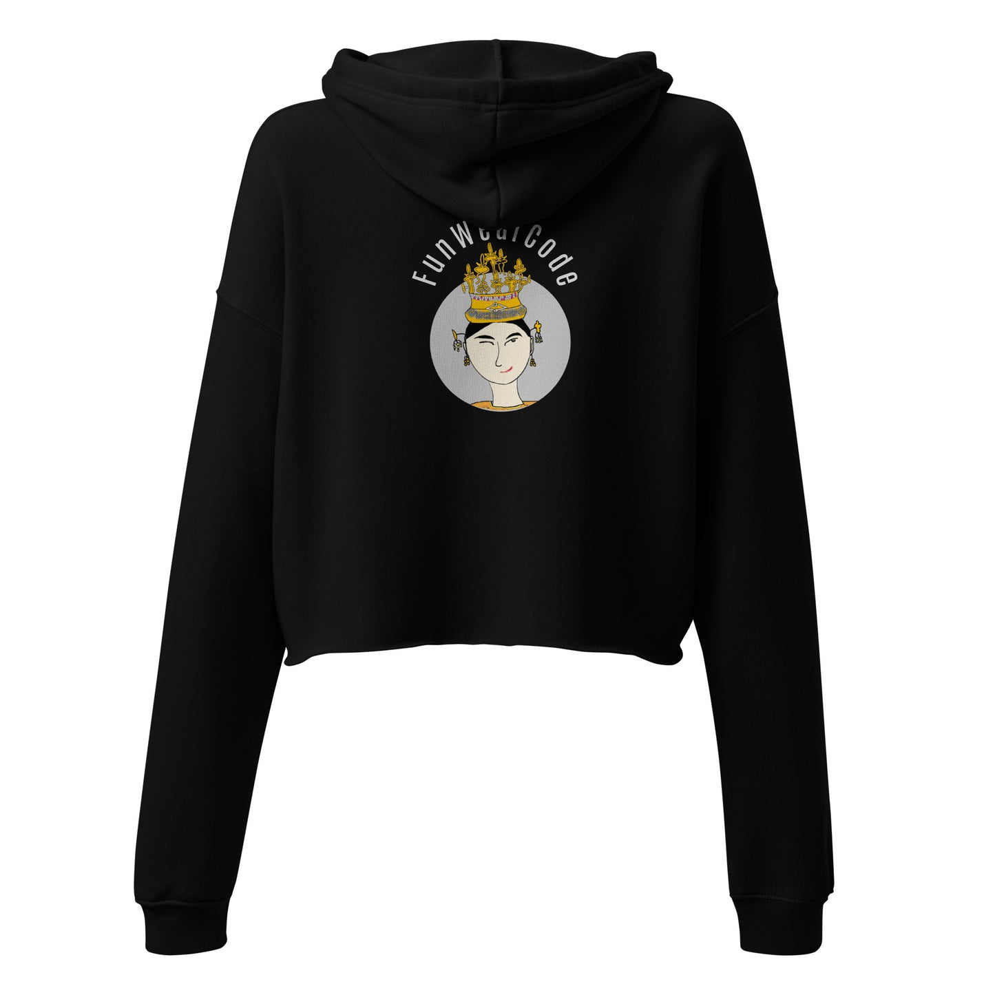 Trendy & Cozy Woman Crop Hoodie – Playful & Bold Thai Iconic Design | FunWearCode